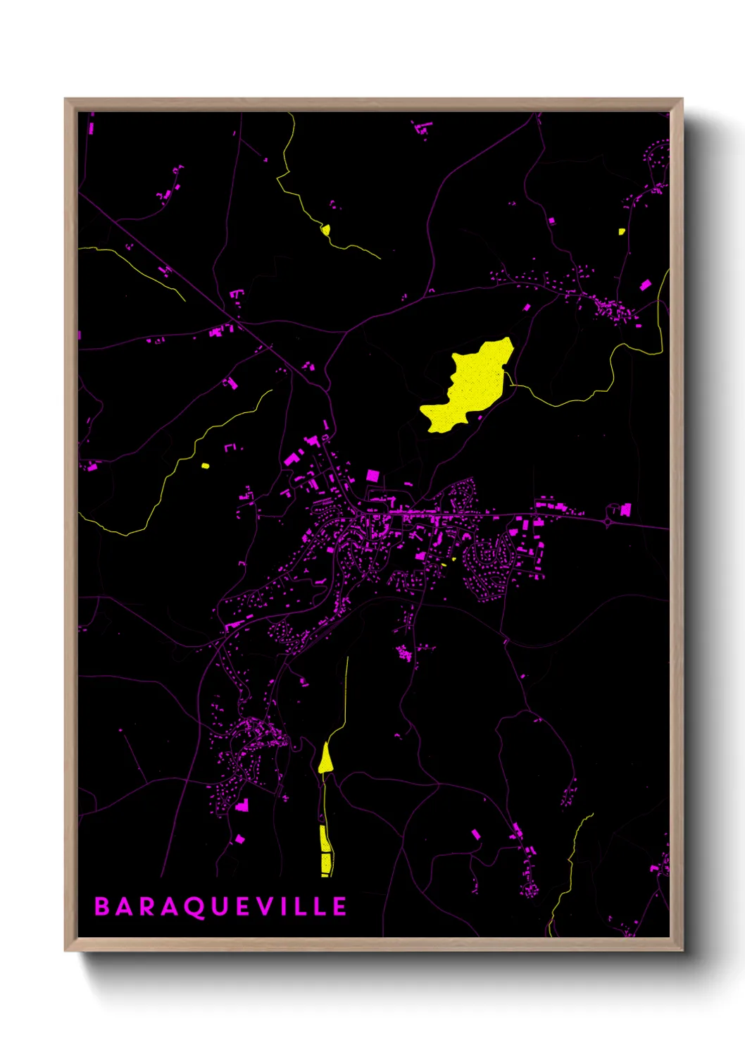 Une affiche de carte sur Baraqueville