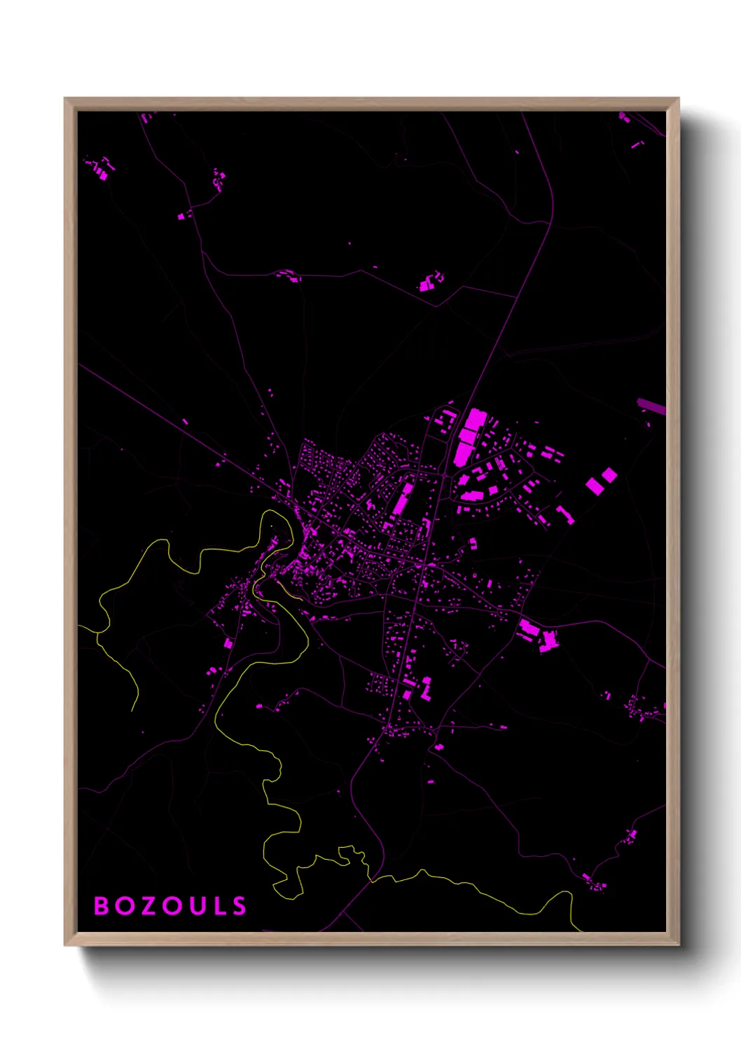 Une affiche de carte sur Bozouls