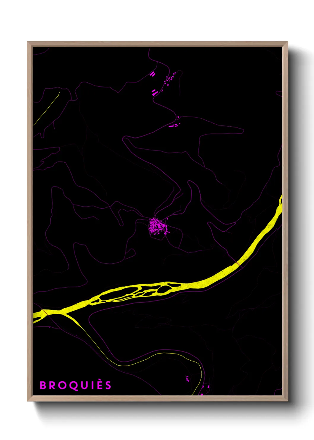 Une affiche de carte sur Broquiès