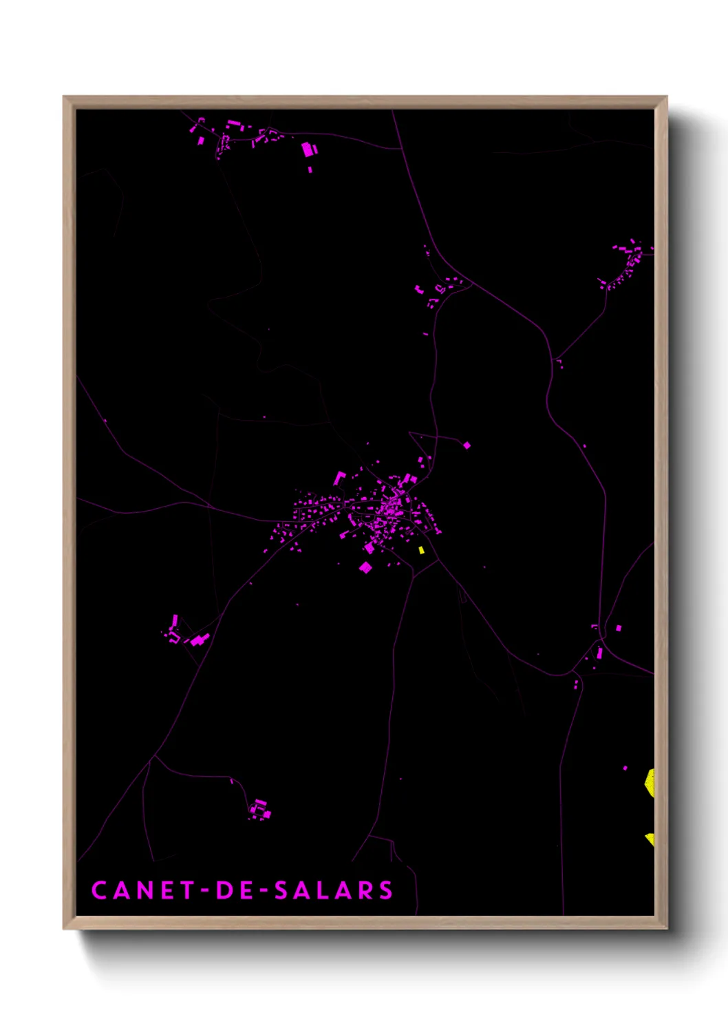 Une affiche de carte sur Canet-de-Salars