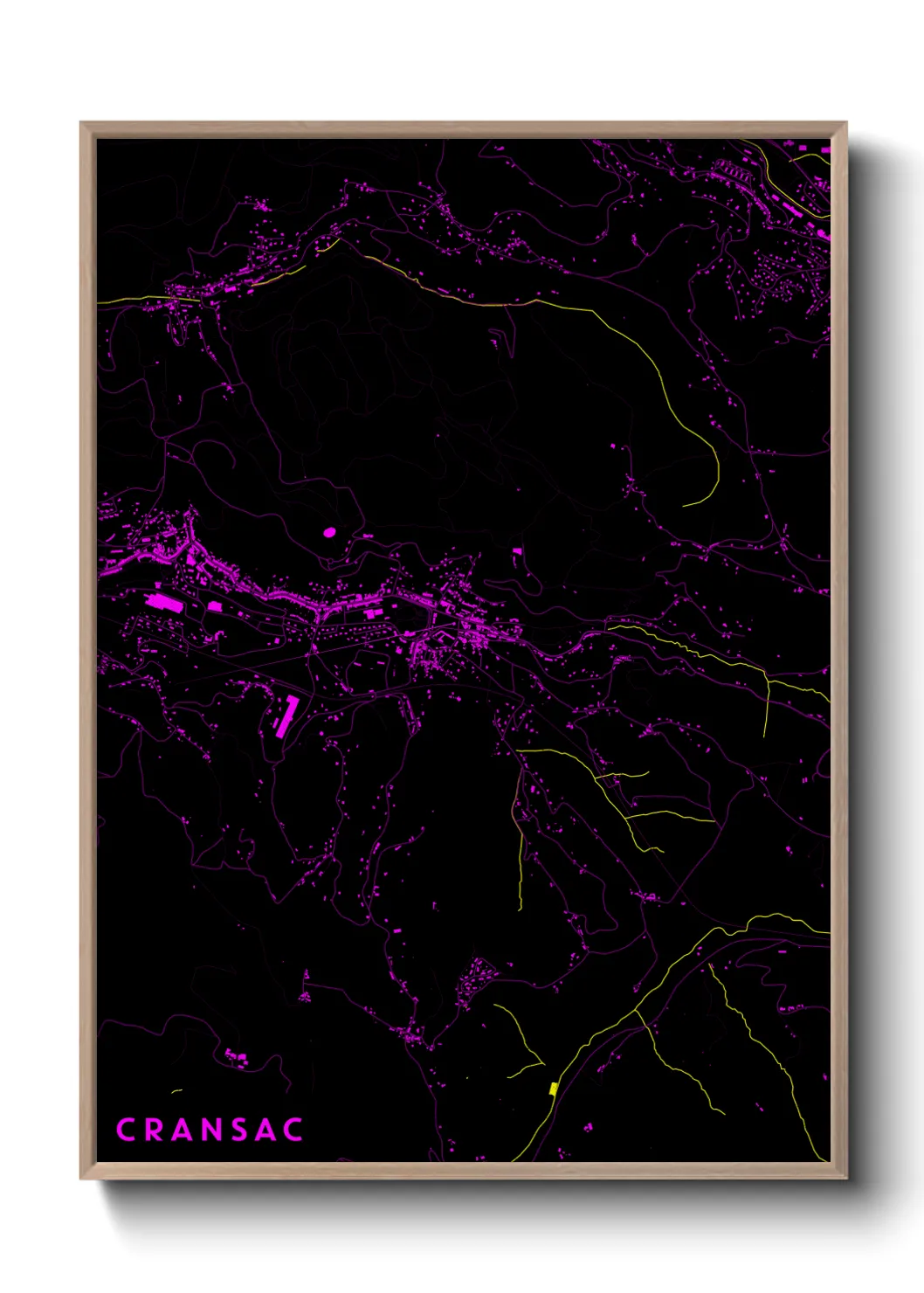 Une affiche de carte sur Cransac