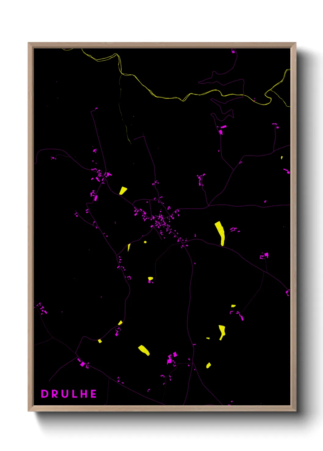 Une affiche de carte sur Drulhe