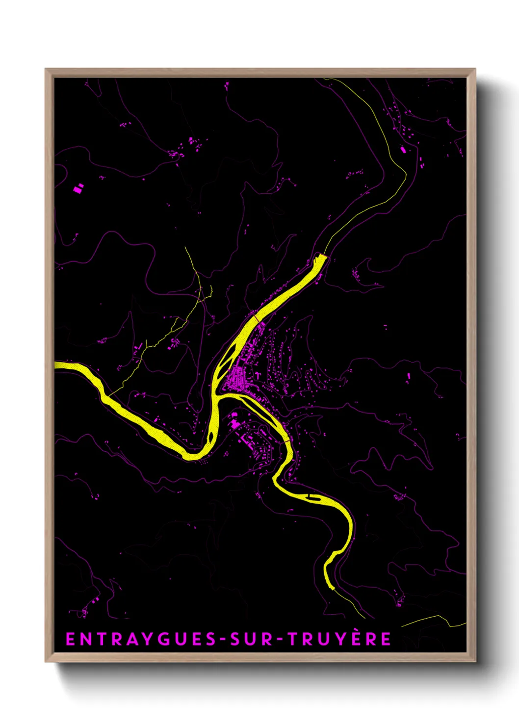 Une affiche de carte sur Entraygues-sur-Truyère