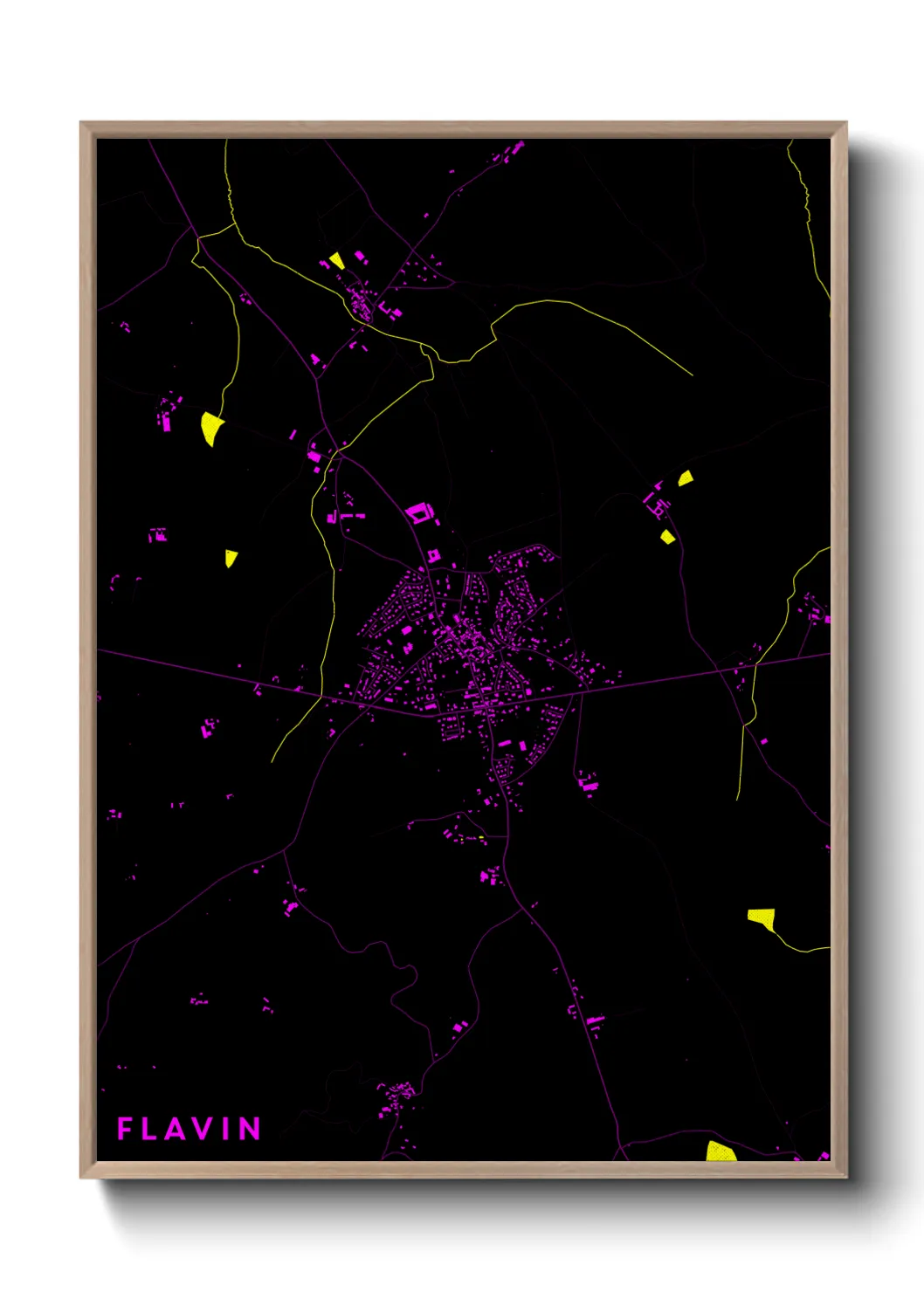 Une affiche de carte sur Flavin