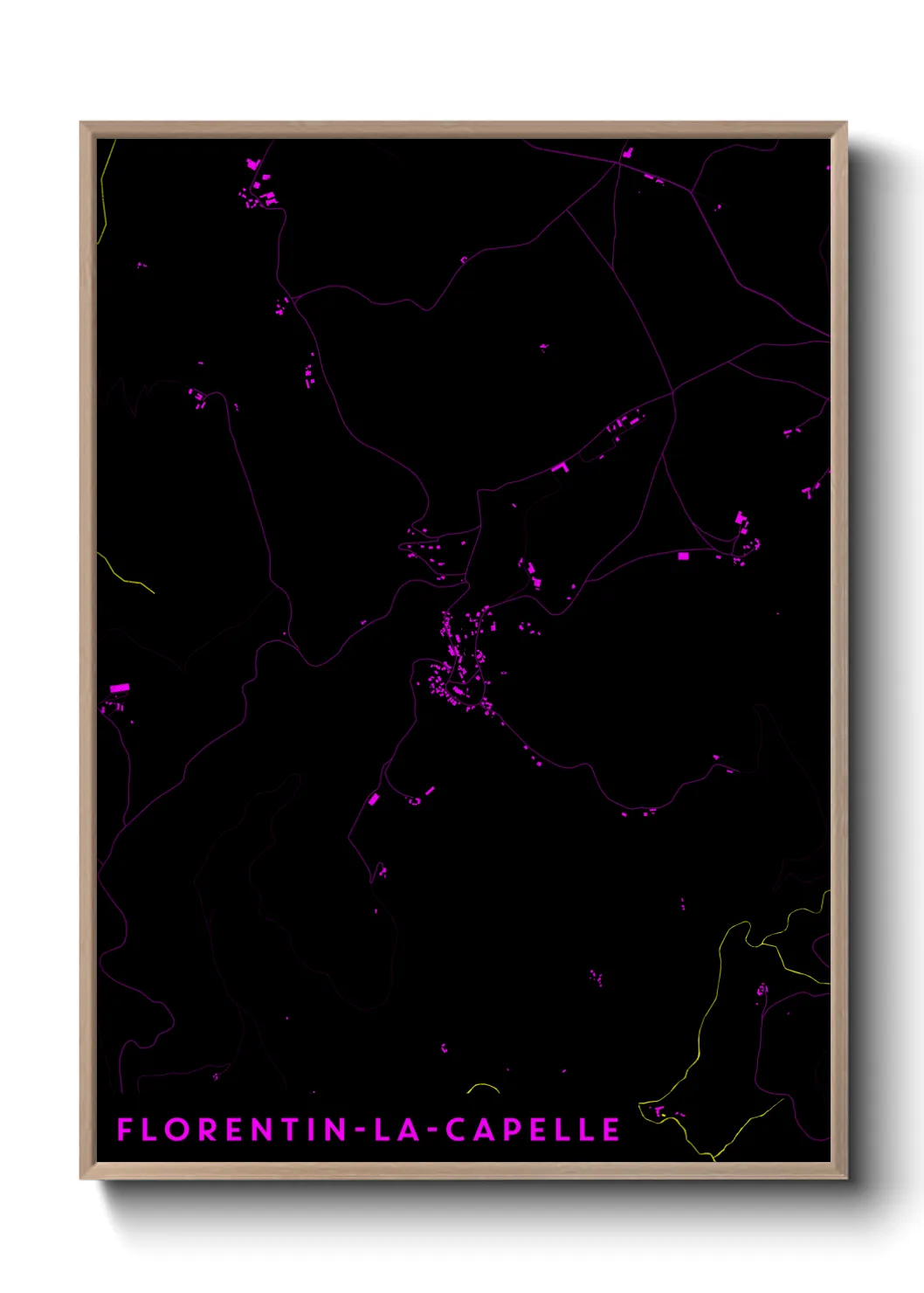 Une affiche de carte sur Florentin-la-Capelle