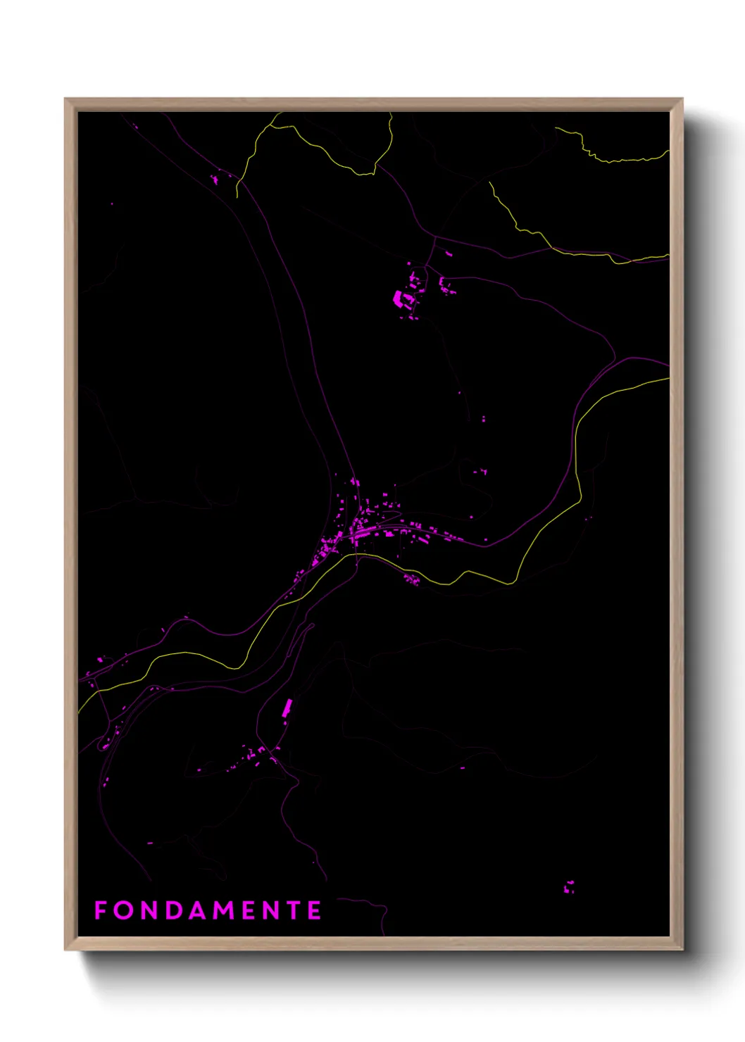 Une affiche de carte sur Fondamente