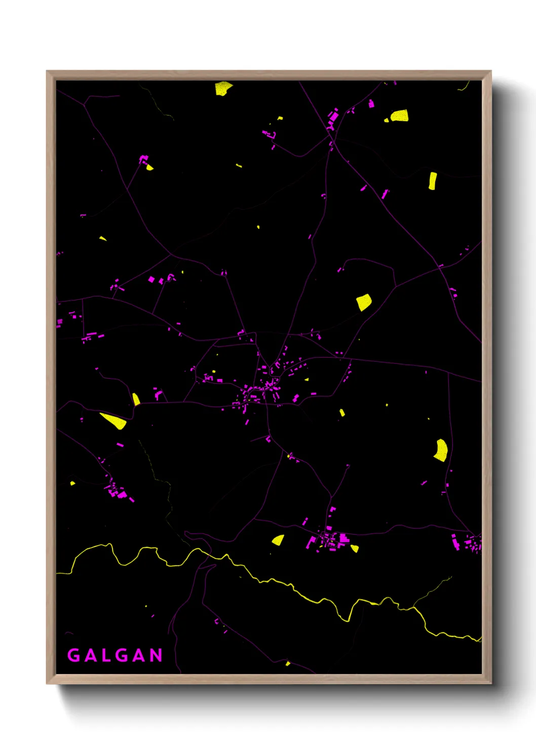 Une affiche de carte sur Galgan