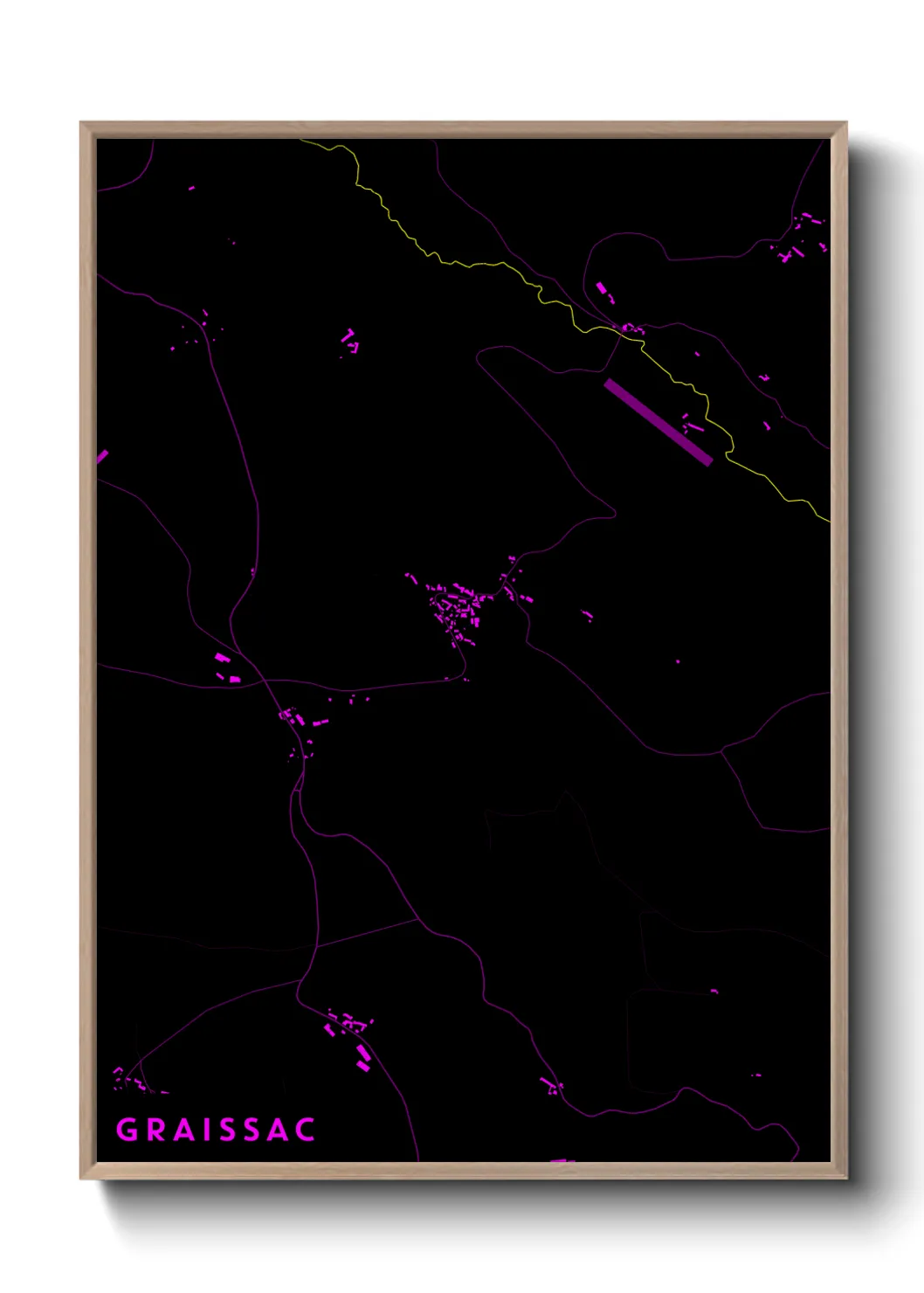 Une affiche de carte sur Graissac