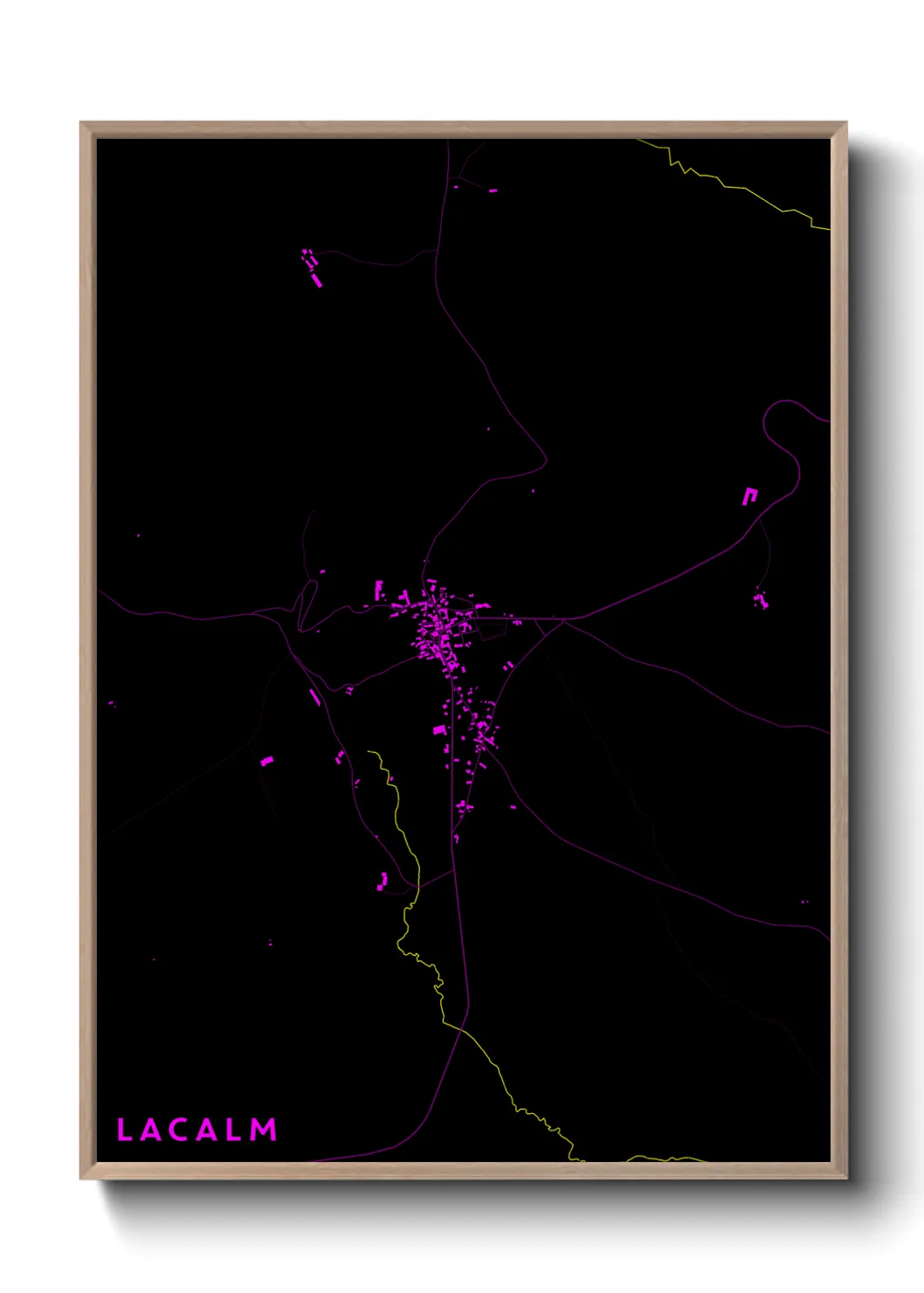 Une affiche de carte sur Lacalm