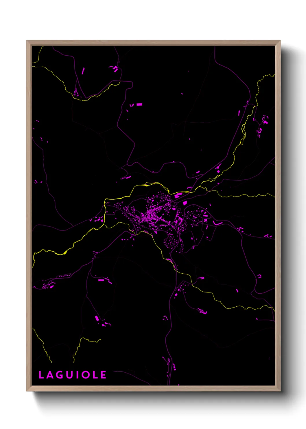 Une affiche de carte sur Laguiole