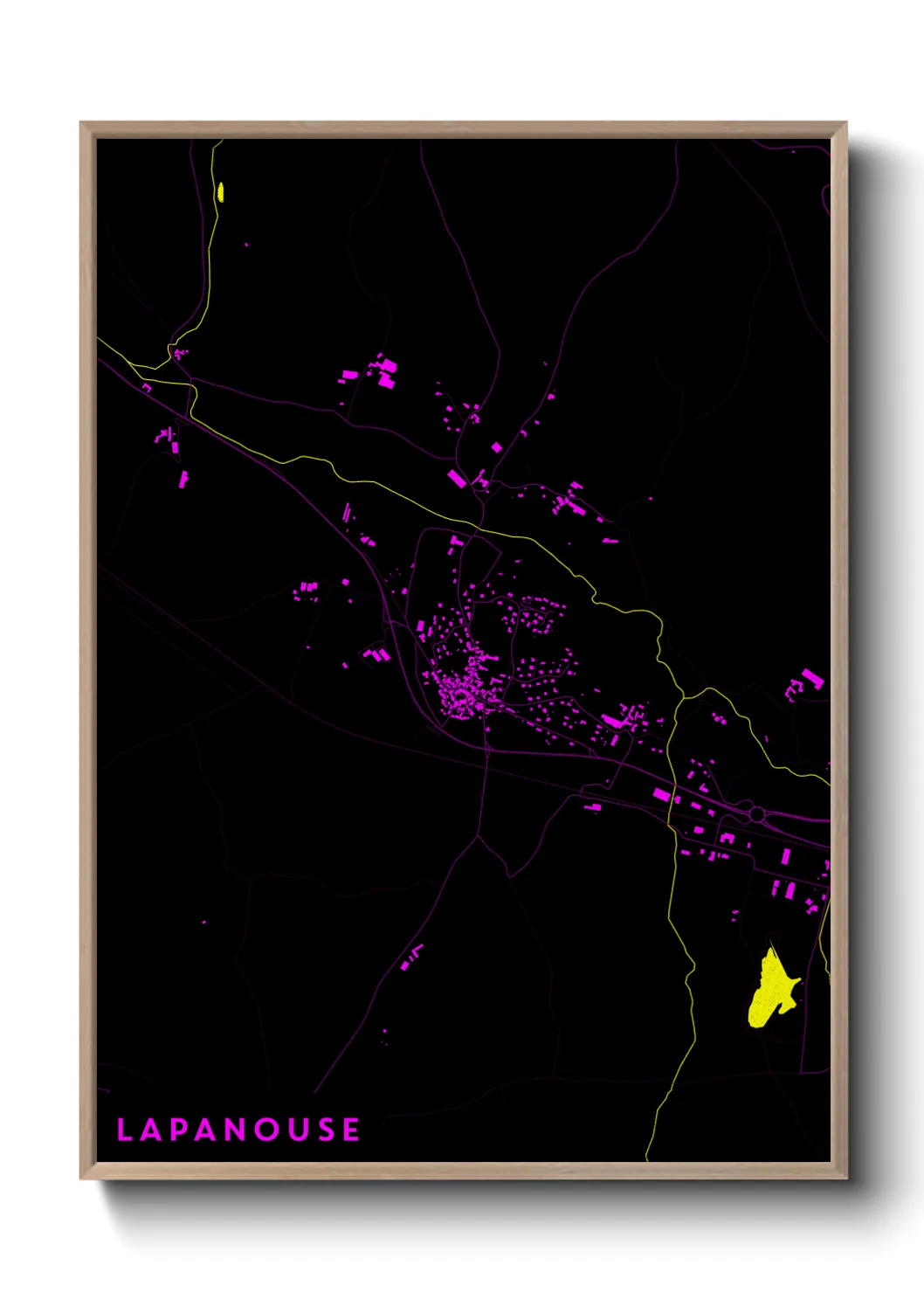 Une affiche de carte sur Lapanouse