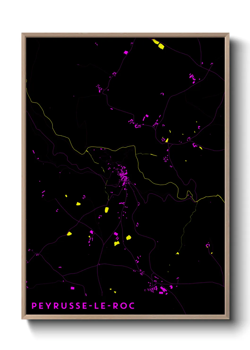 Une affiche de carte sur Peyrusse-le-Roc