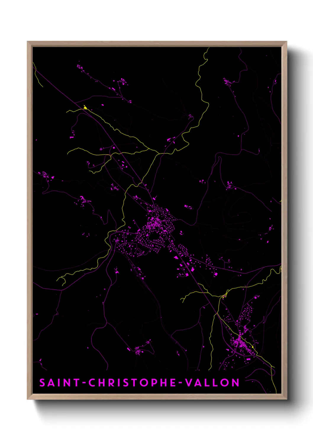 Un poster carteSaint-Christophe-Vallon