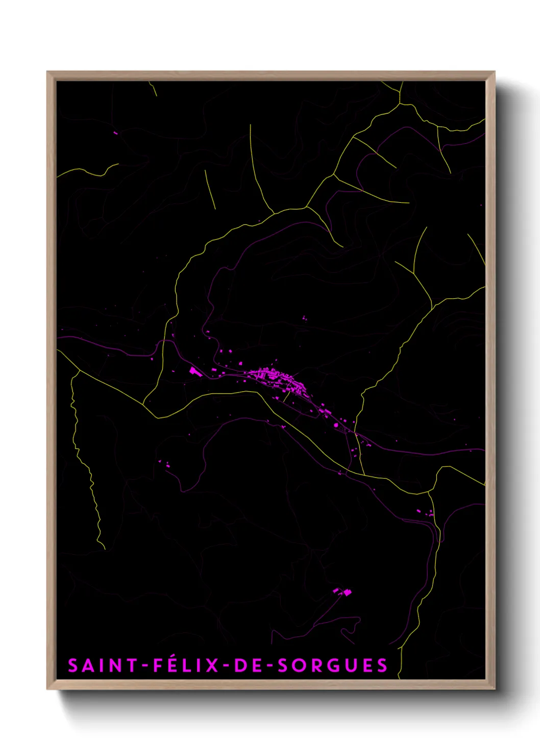 Une affiche de carte sur Saint-Félix-de-Sorgues