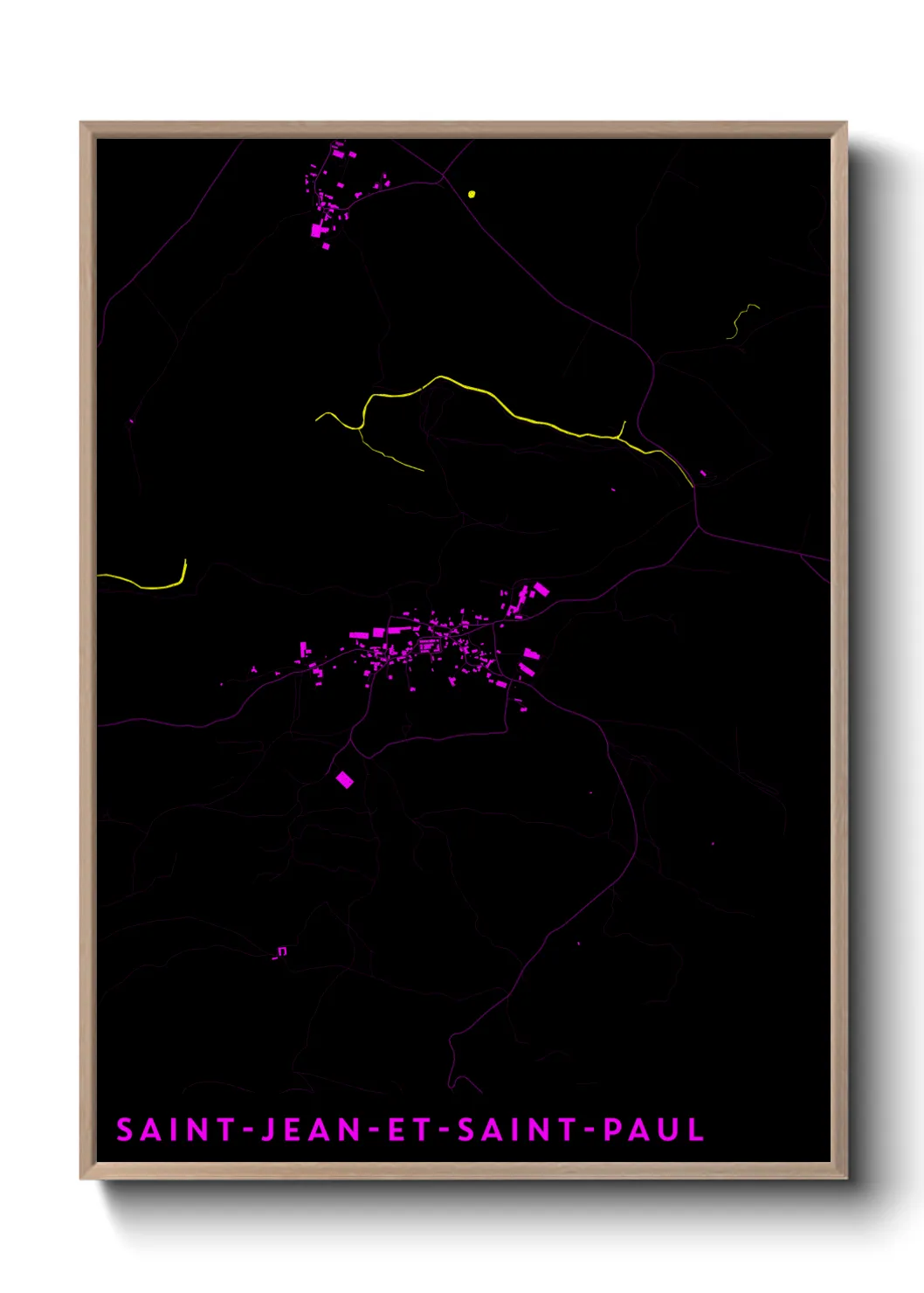 Une affiche de carte sur Saint-Jean-et-Saint-Paul