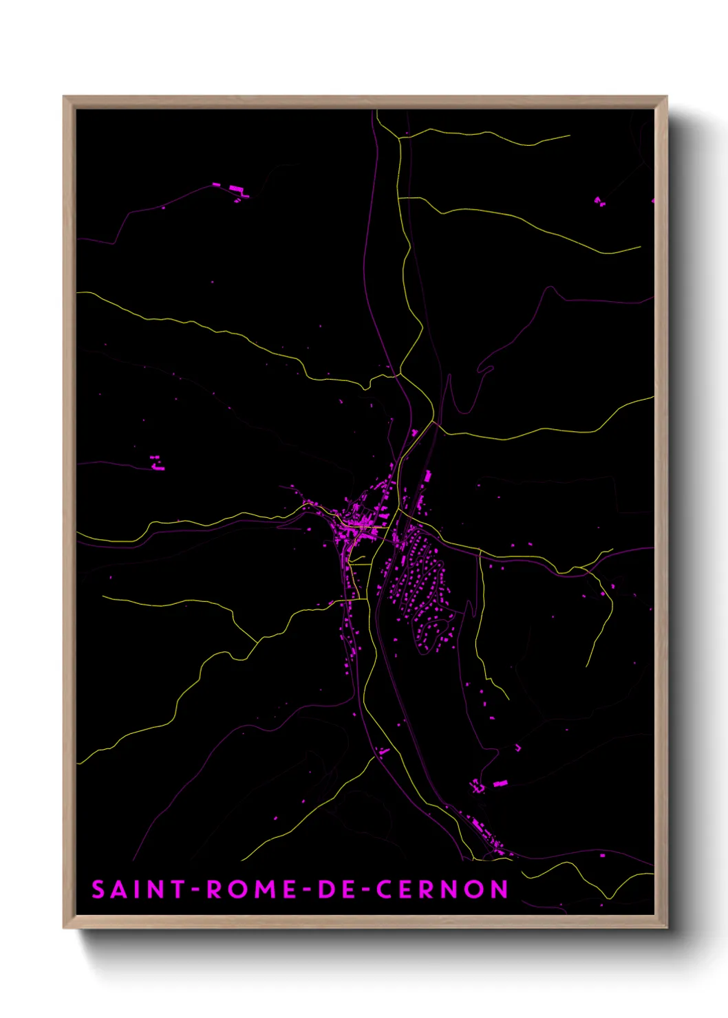 Une affiche de carte sur Saint-Rome-de-Cernon