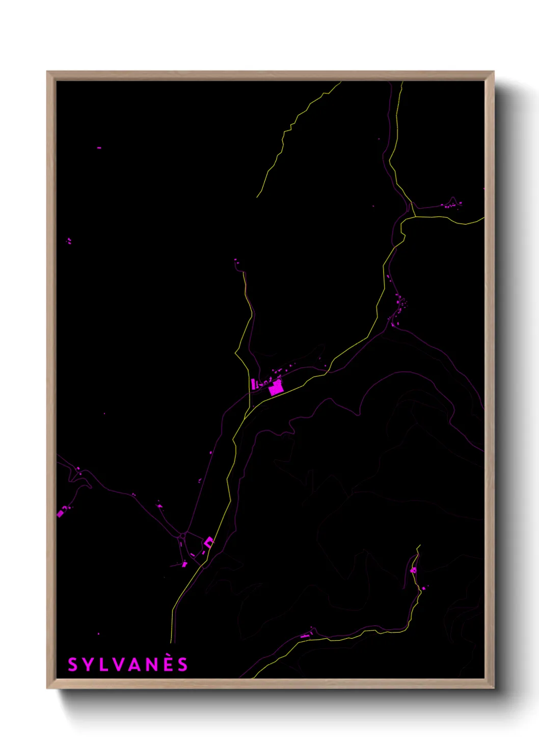 Une affiche de carte sur Sylvanès
