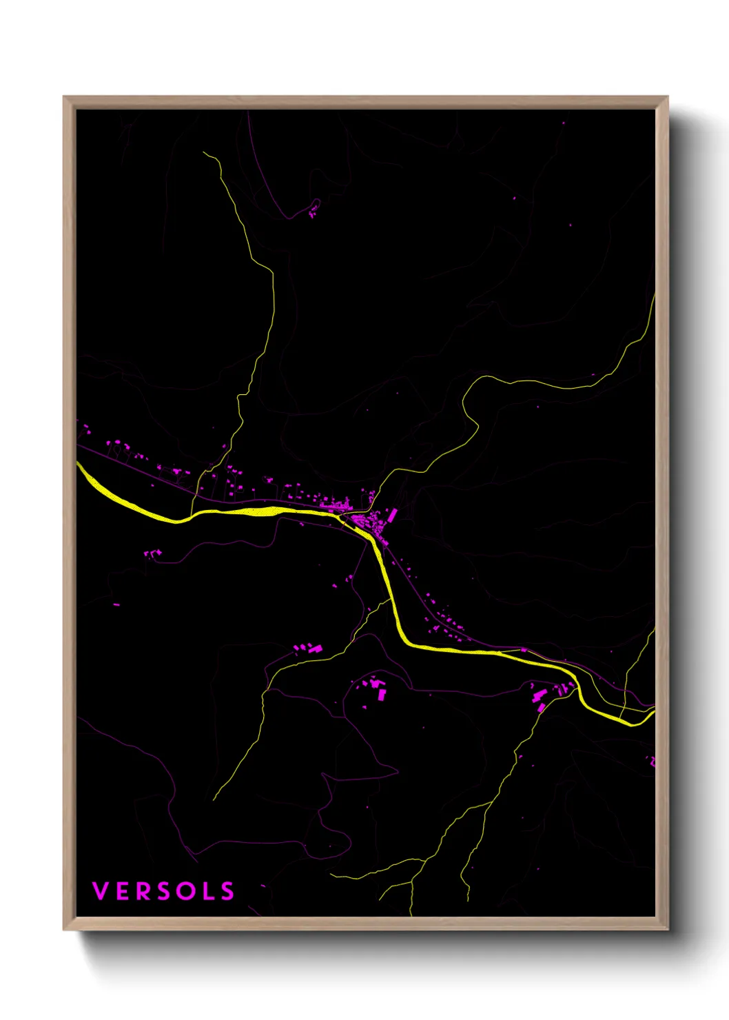 Une affiche de carte sur Versols