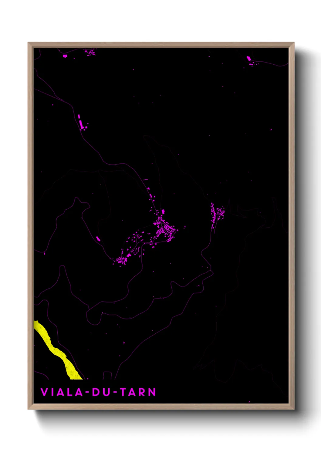 Une affiche de carte sur Viala-du-Tarn