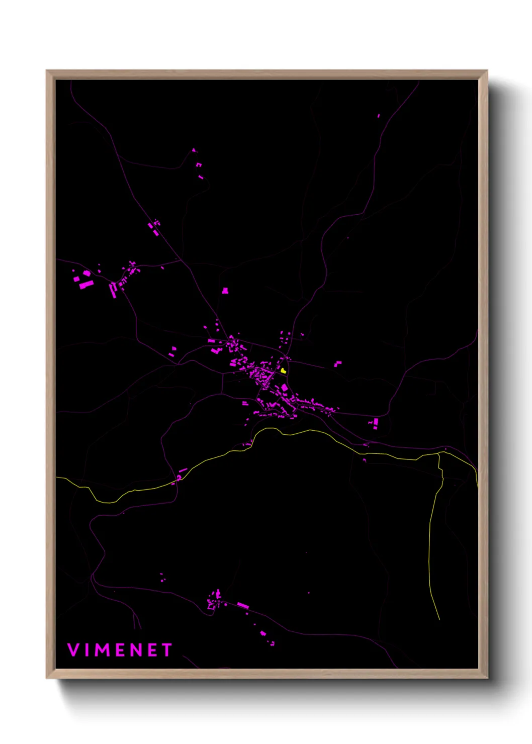 Une affiche de carte sur Vimenet