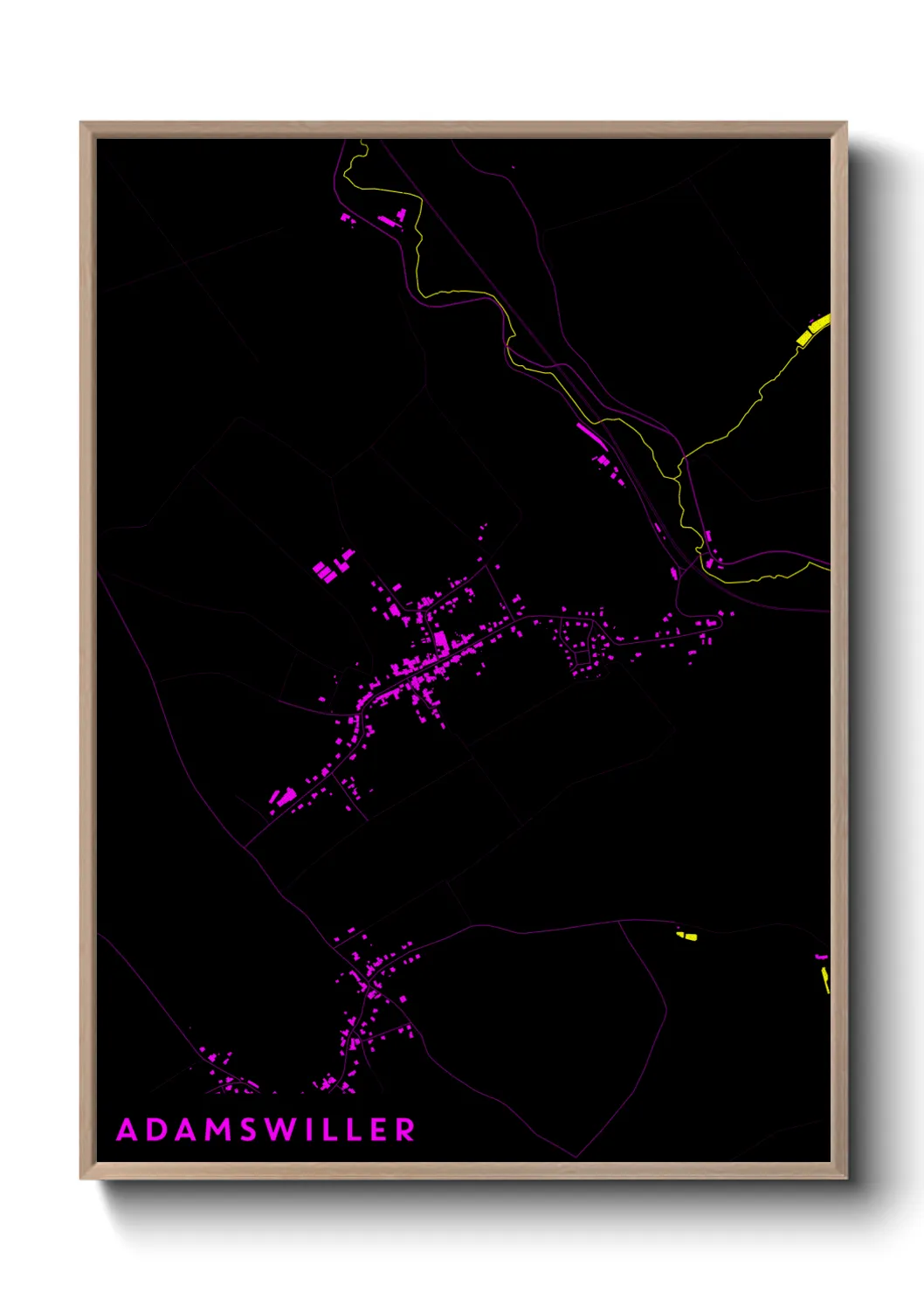 Une affiche de carte sur Adamswiller