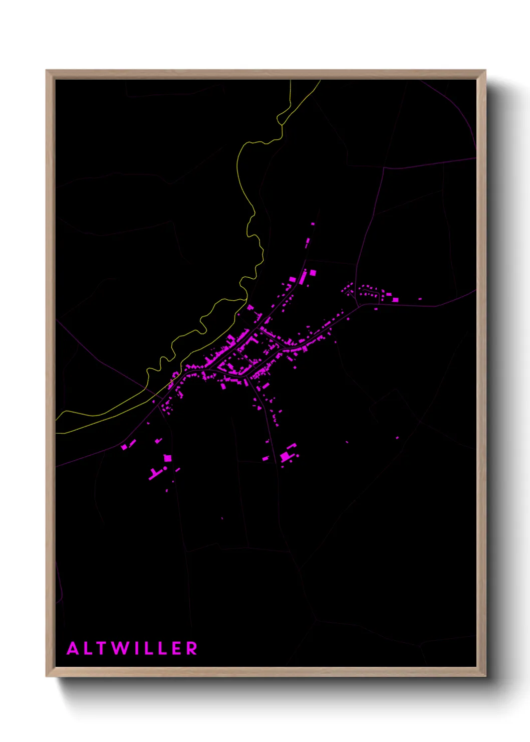 Une affiche de carte sur Altwiller