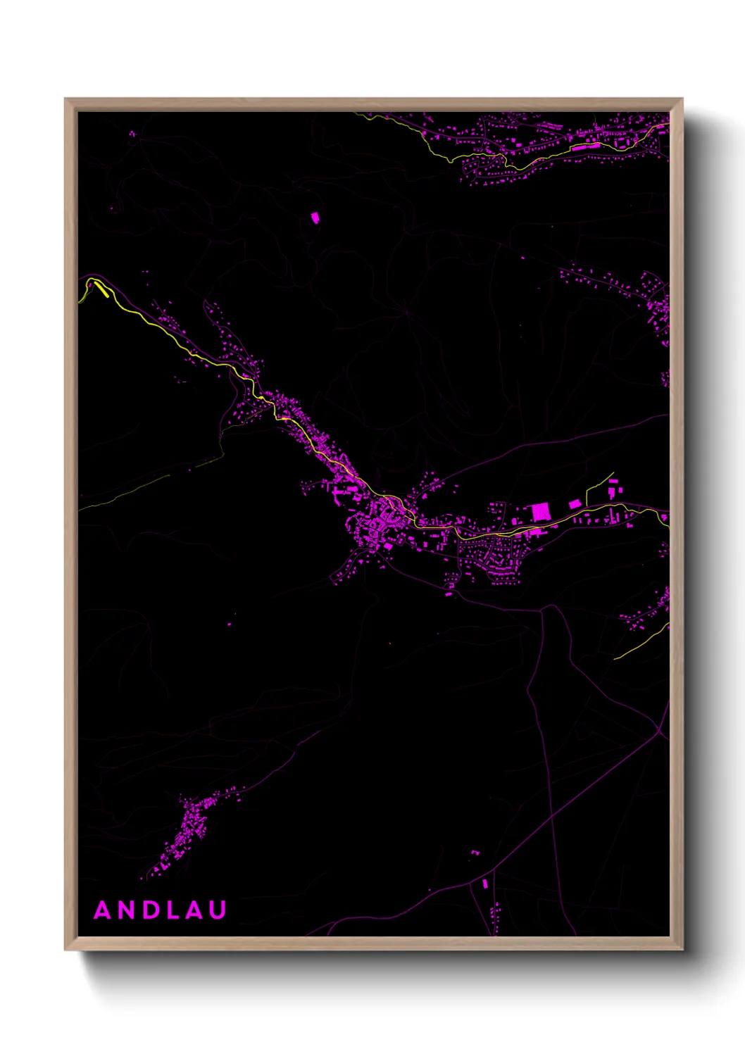 Une affiche de carte sur Andlau