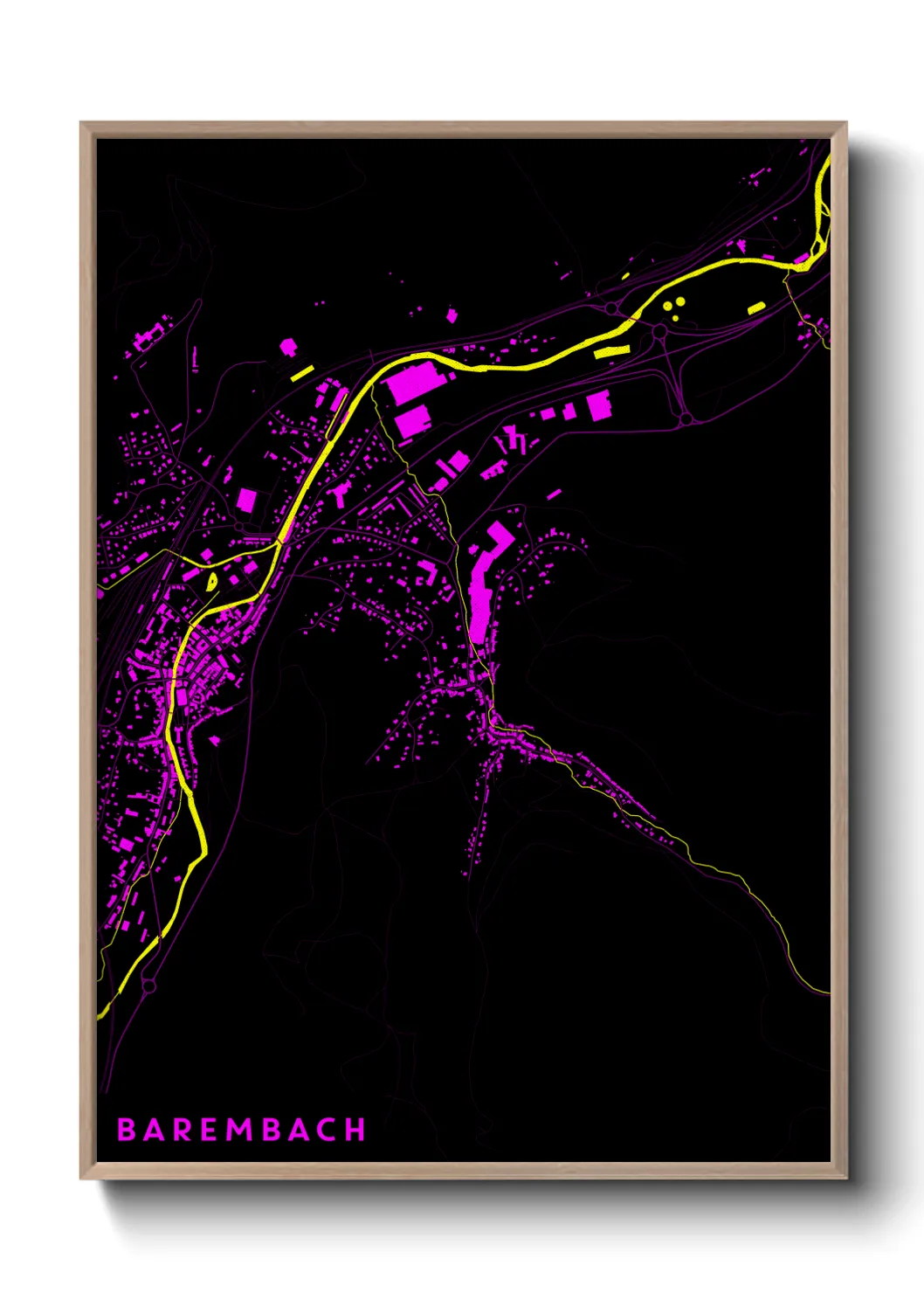 Une affiche de carte sur Barembach