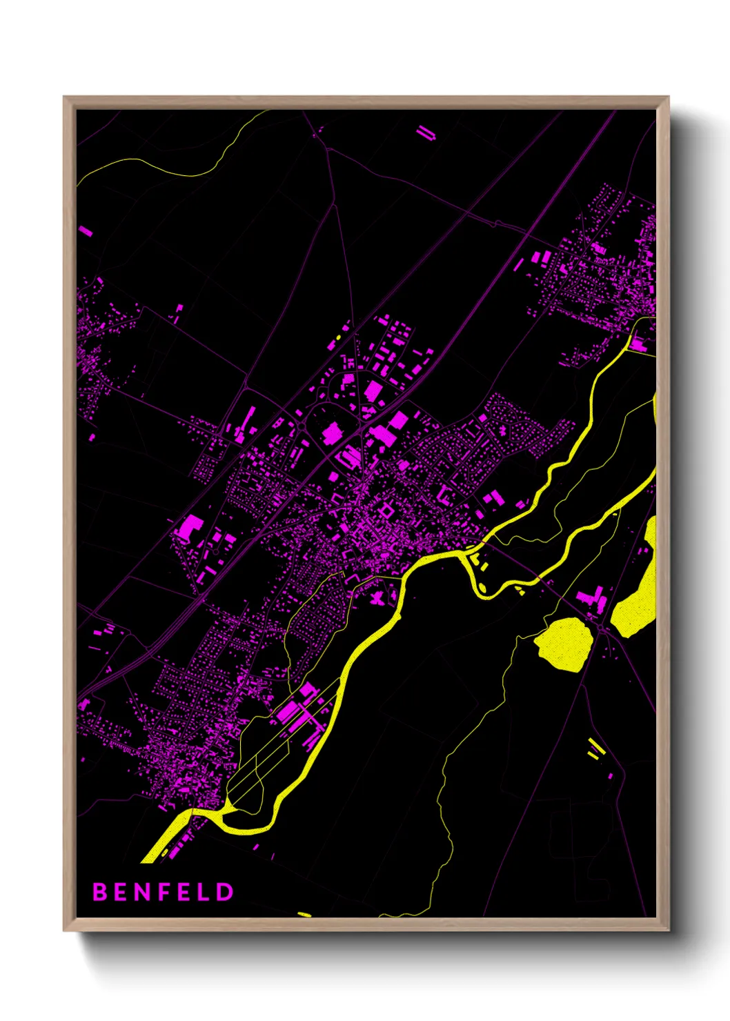 Une affiche de carte sur Benfeld