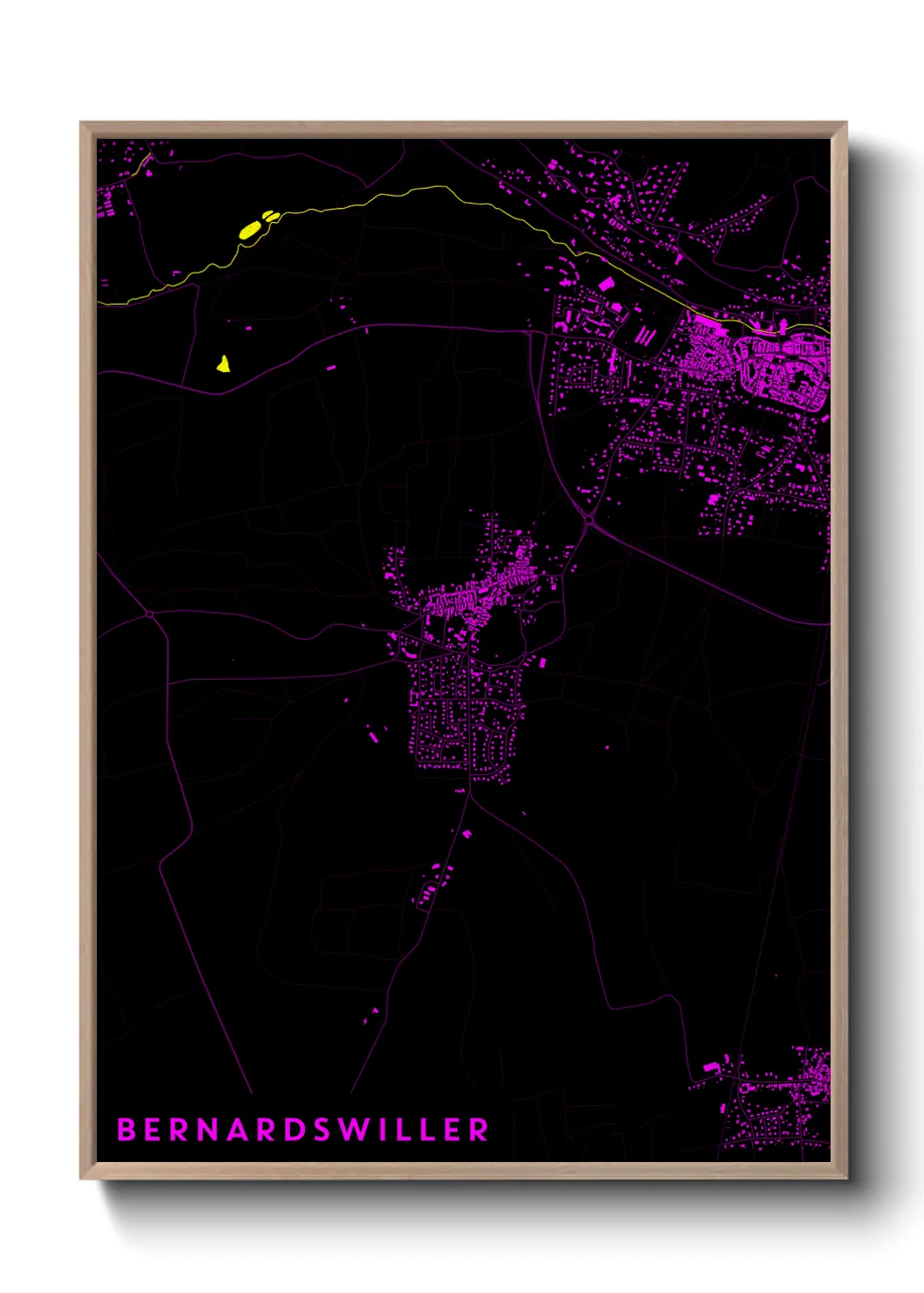 Une affiche de carte sur Bernardswiller