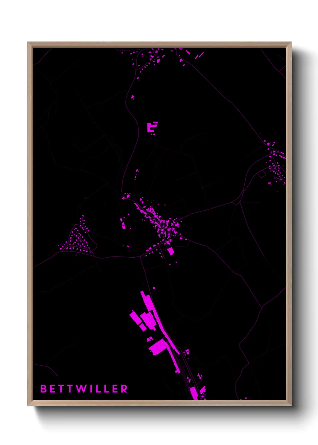 Une affiche de carte sur Bettwiller