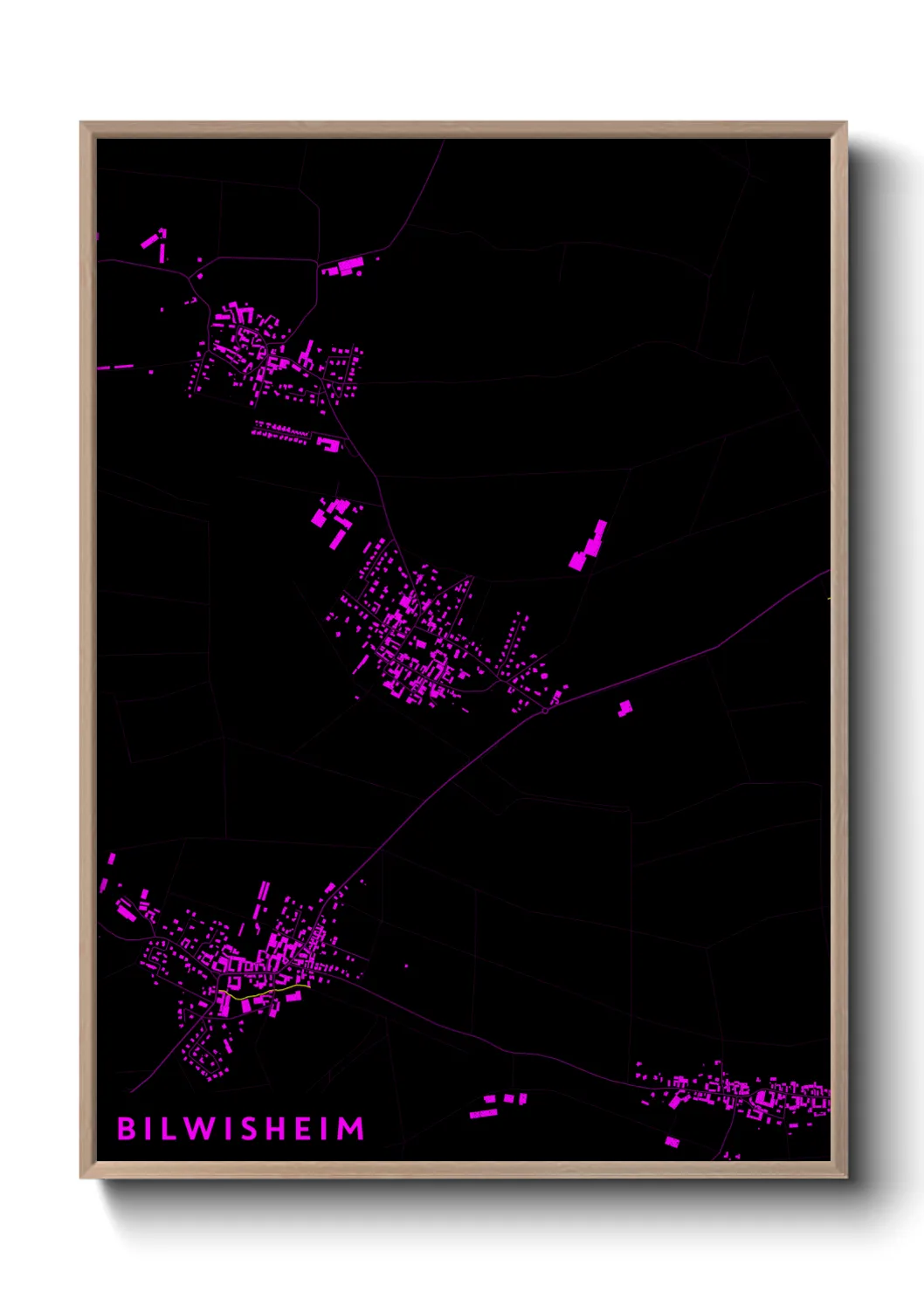 Une affiche de carte sur Bilwisheim