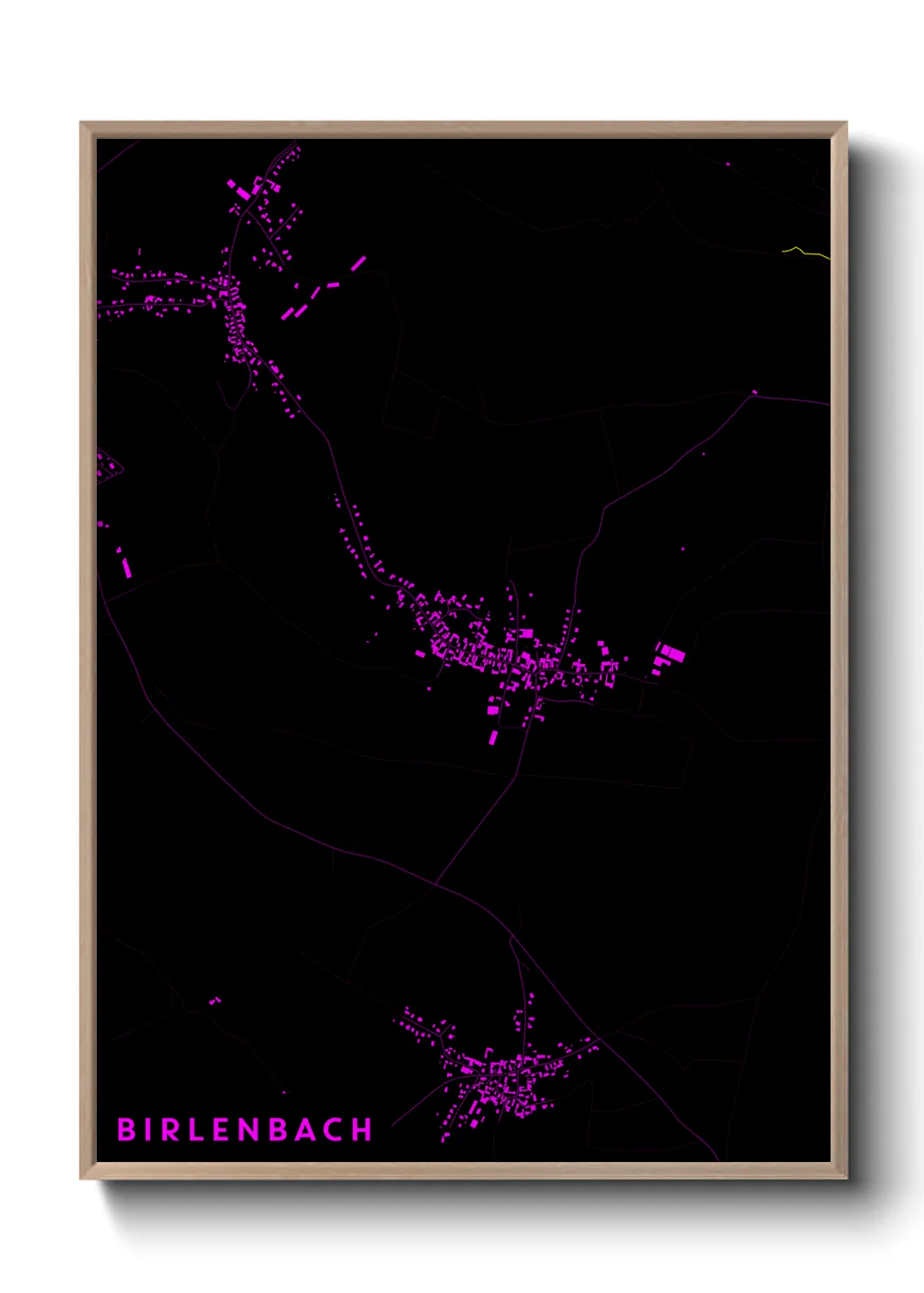 Une affiche de carte sur Birlenbach