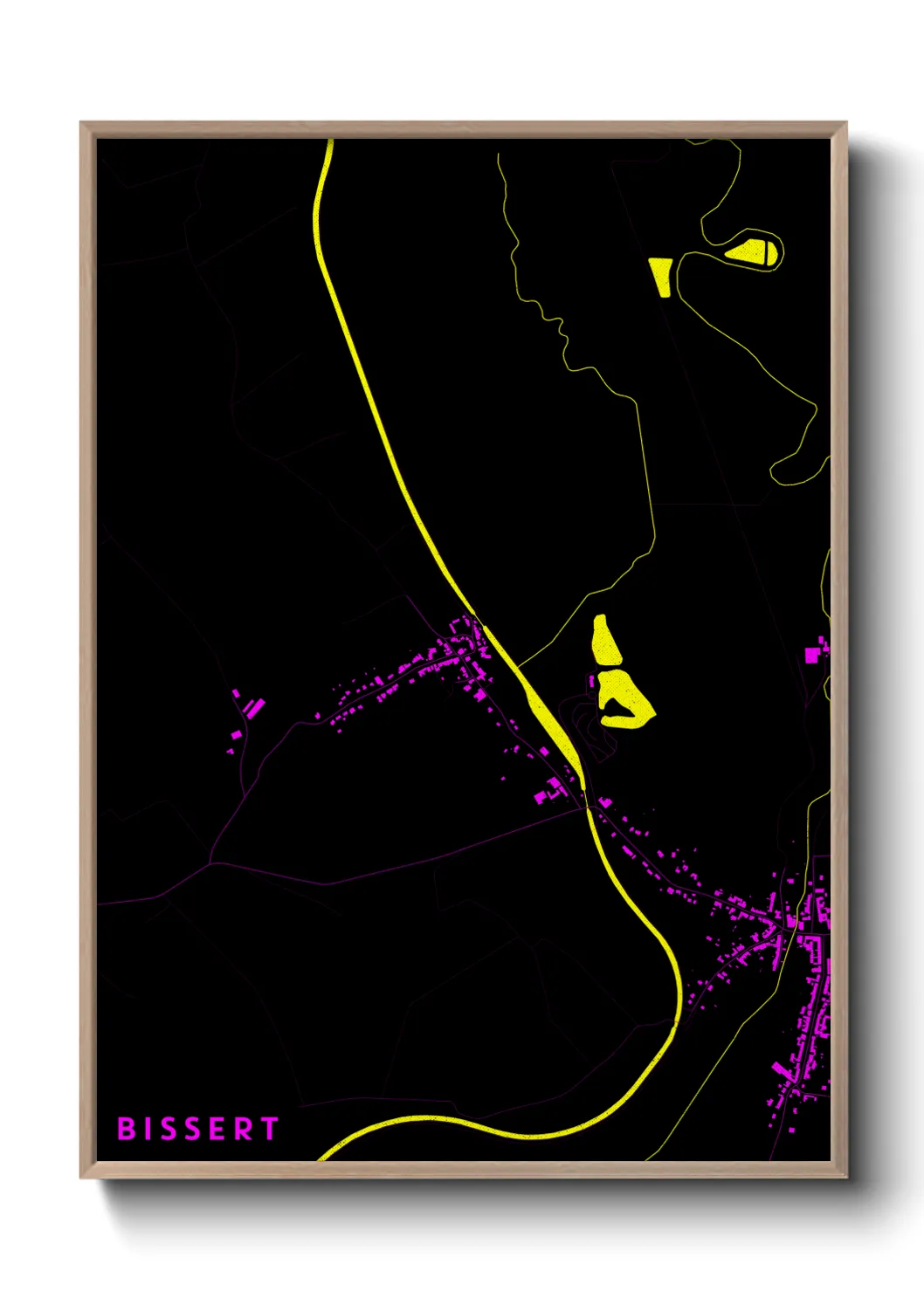 Une affiche de carte sur Bissert