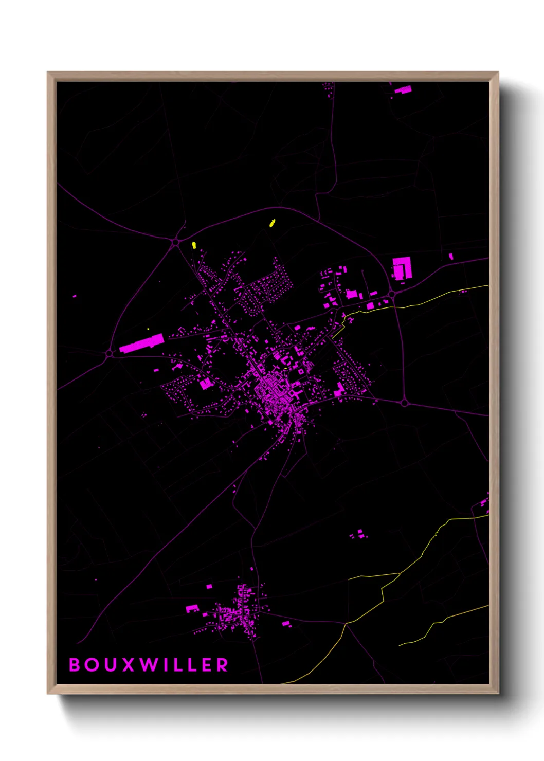 Une affiche de carte sur Bouxwiller