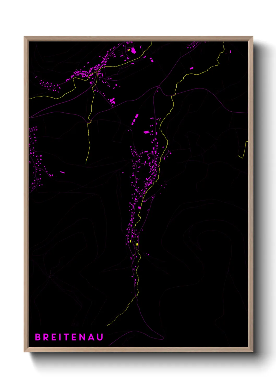 Une affiche de carte sur Breitenau