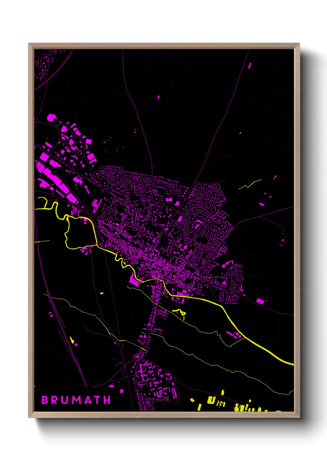 Une affiche de carte sur Brumath