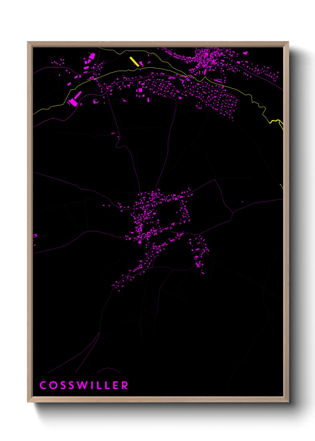 Une affiche de carte sur Cosswiller
