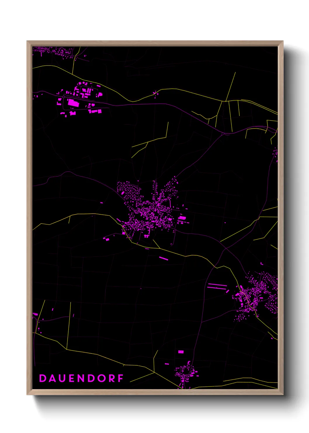 Une affiche de carte sur Dauendorf