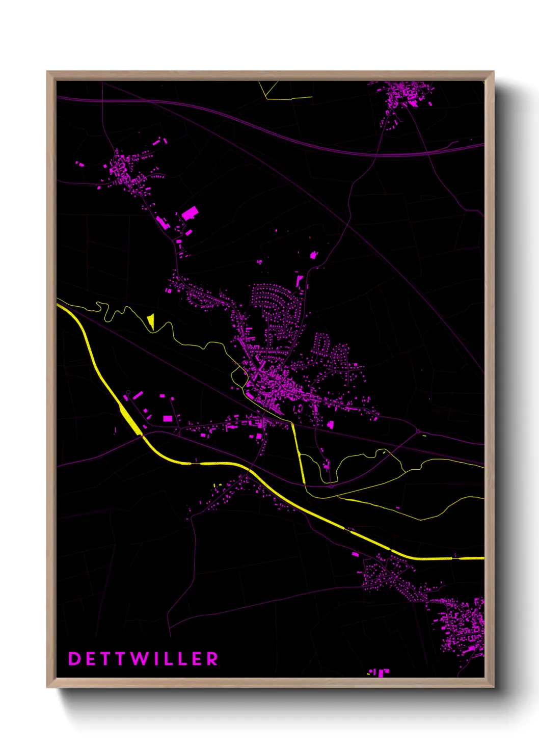 Une affiche de carte sur Dettwiller