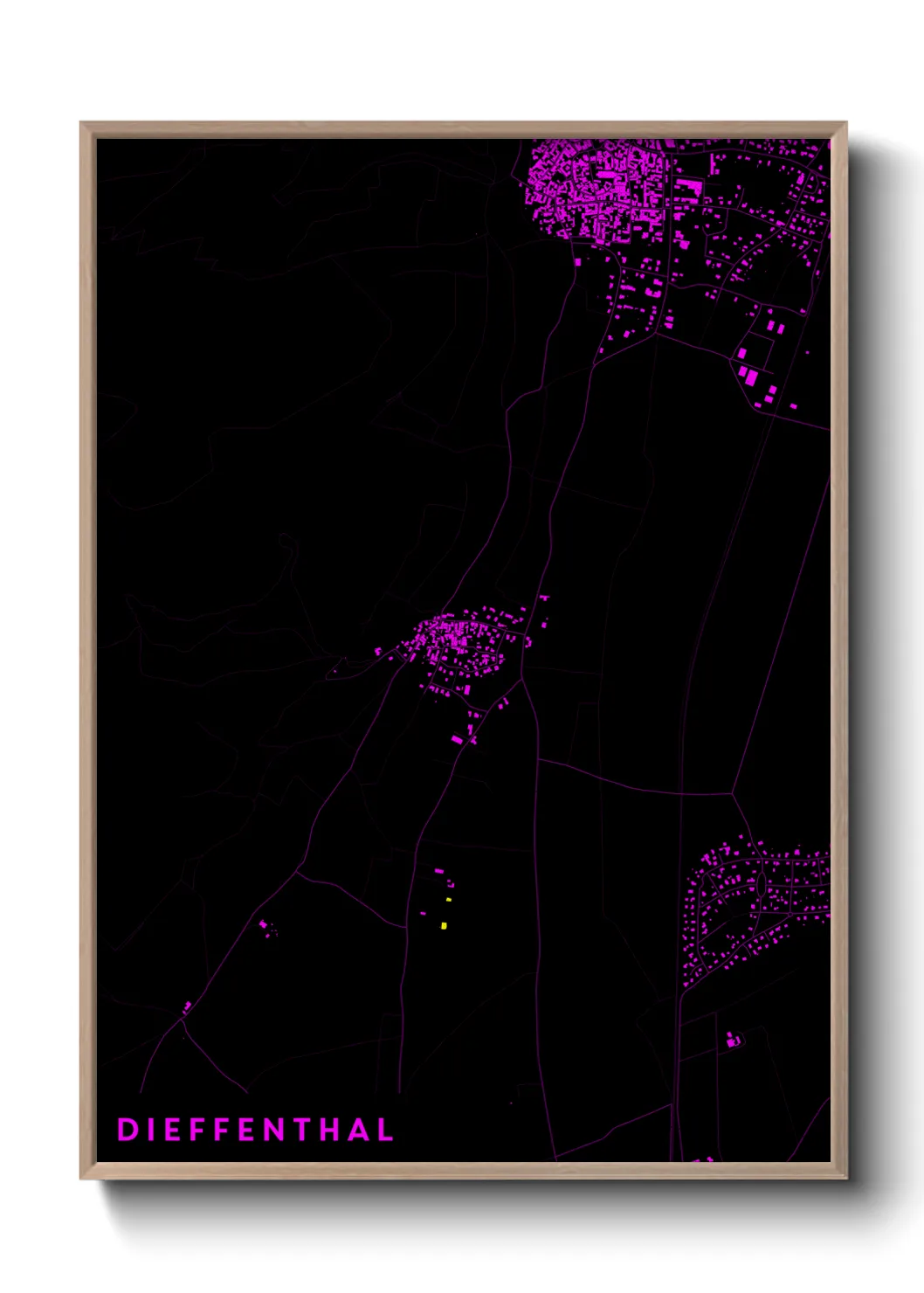 Une affiche de carte sur Dieffenthal