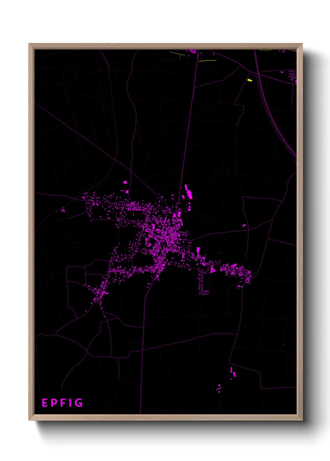Une affiche de carte sur Epfig