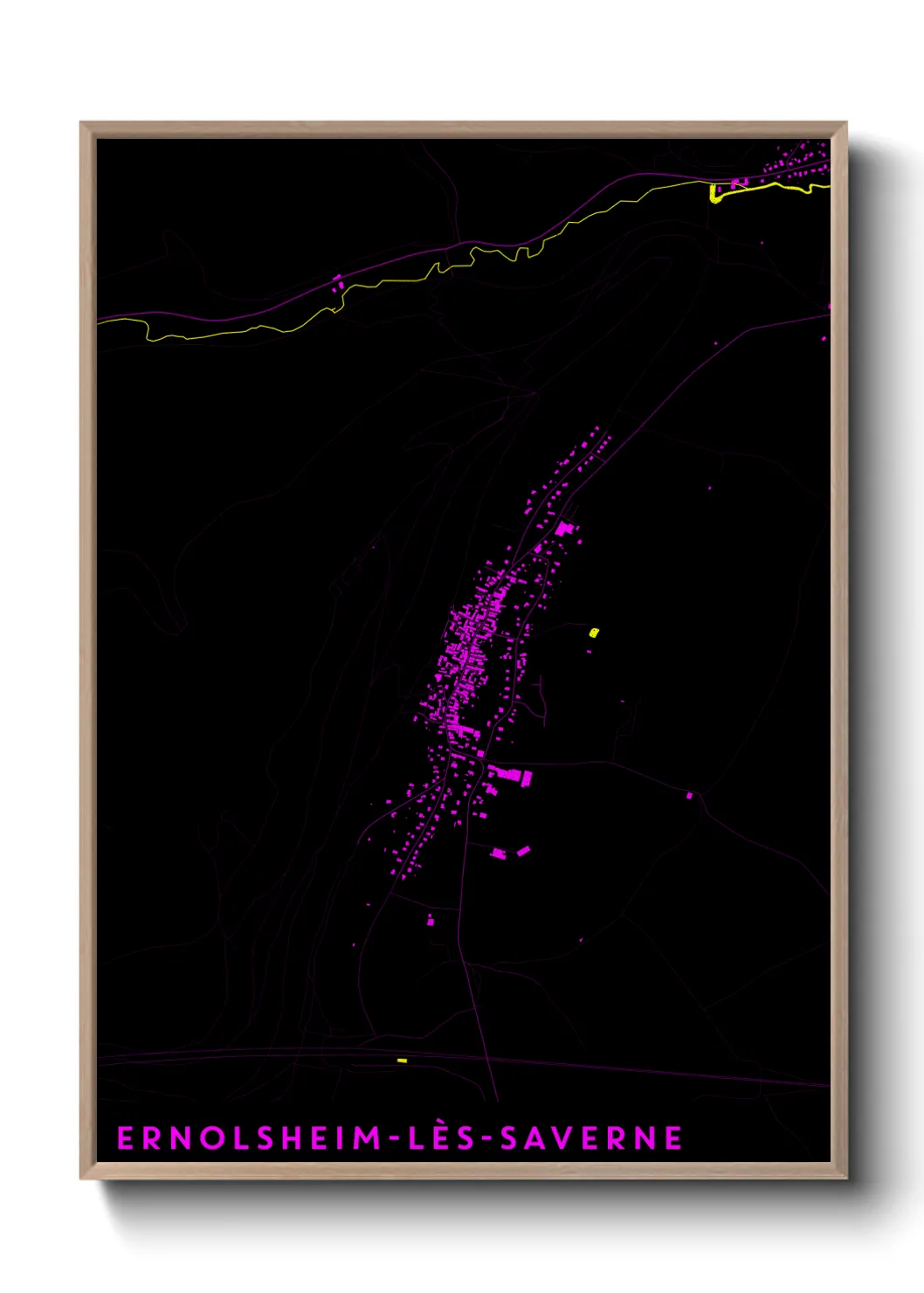 Une affiche de carte sur Ernolsheim-lès-Saverne