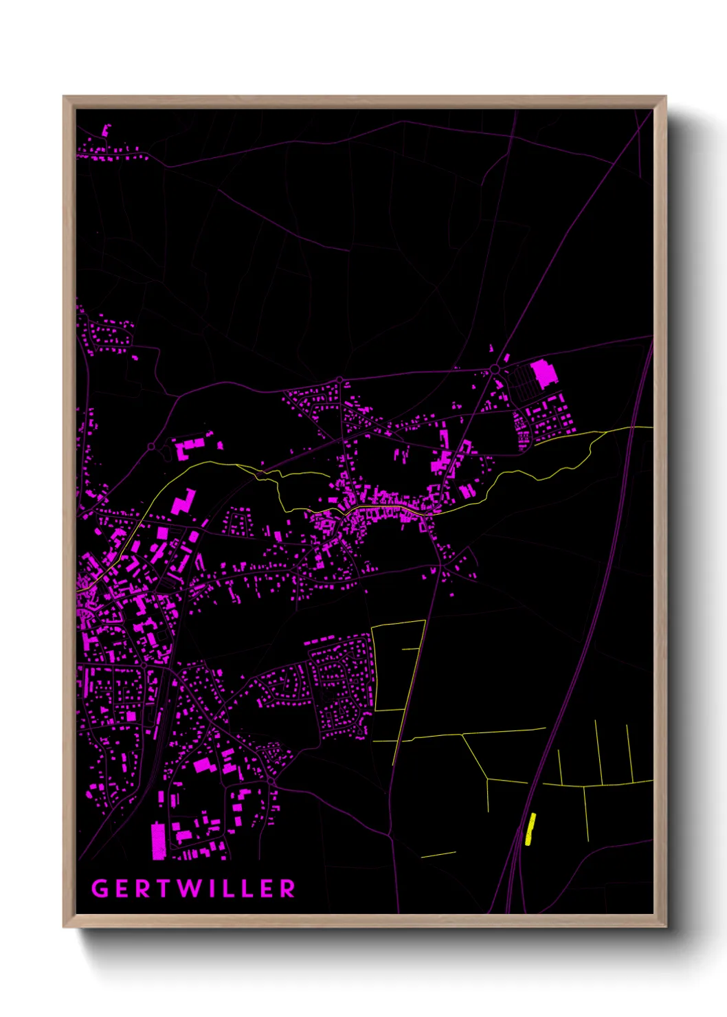 Une affiche de carte sur Gertwiller