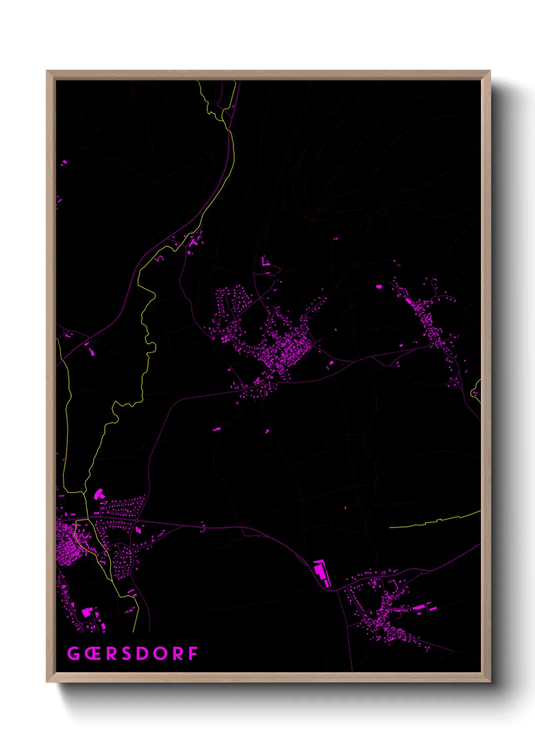 Une affiche de carte sur Gœrsdorf