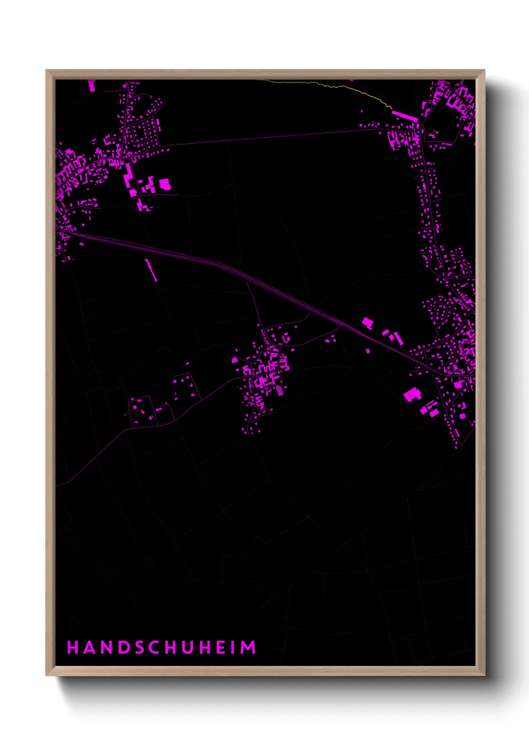 Une affiche de carte sur Handschuheim