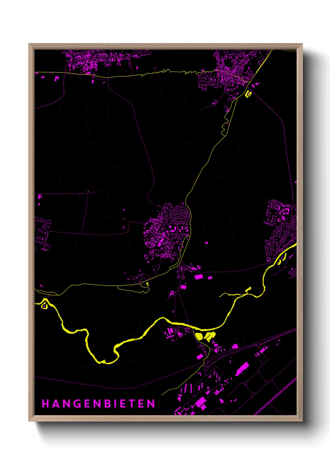 Une affiche de carte sur Hangenbieten