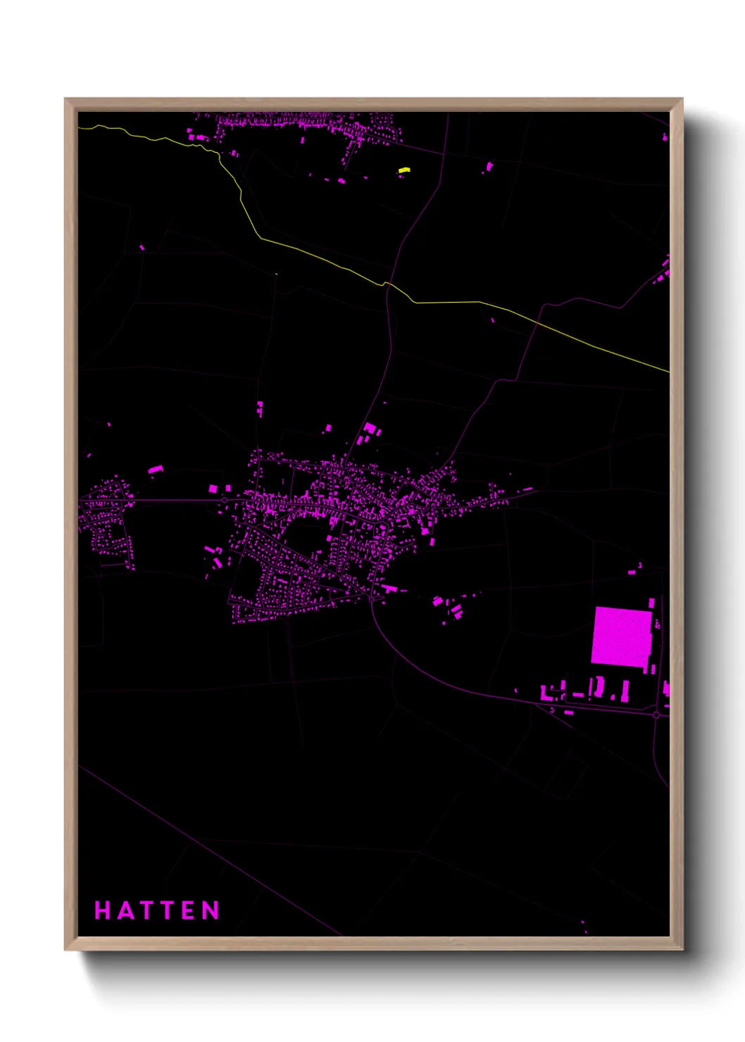 Une affiche de carte sur Hatten