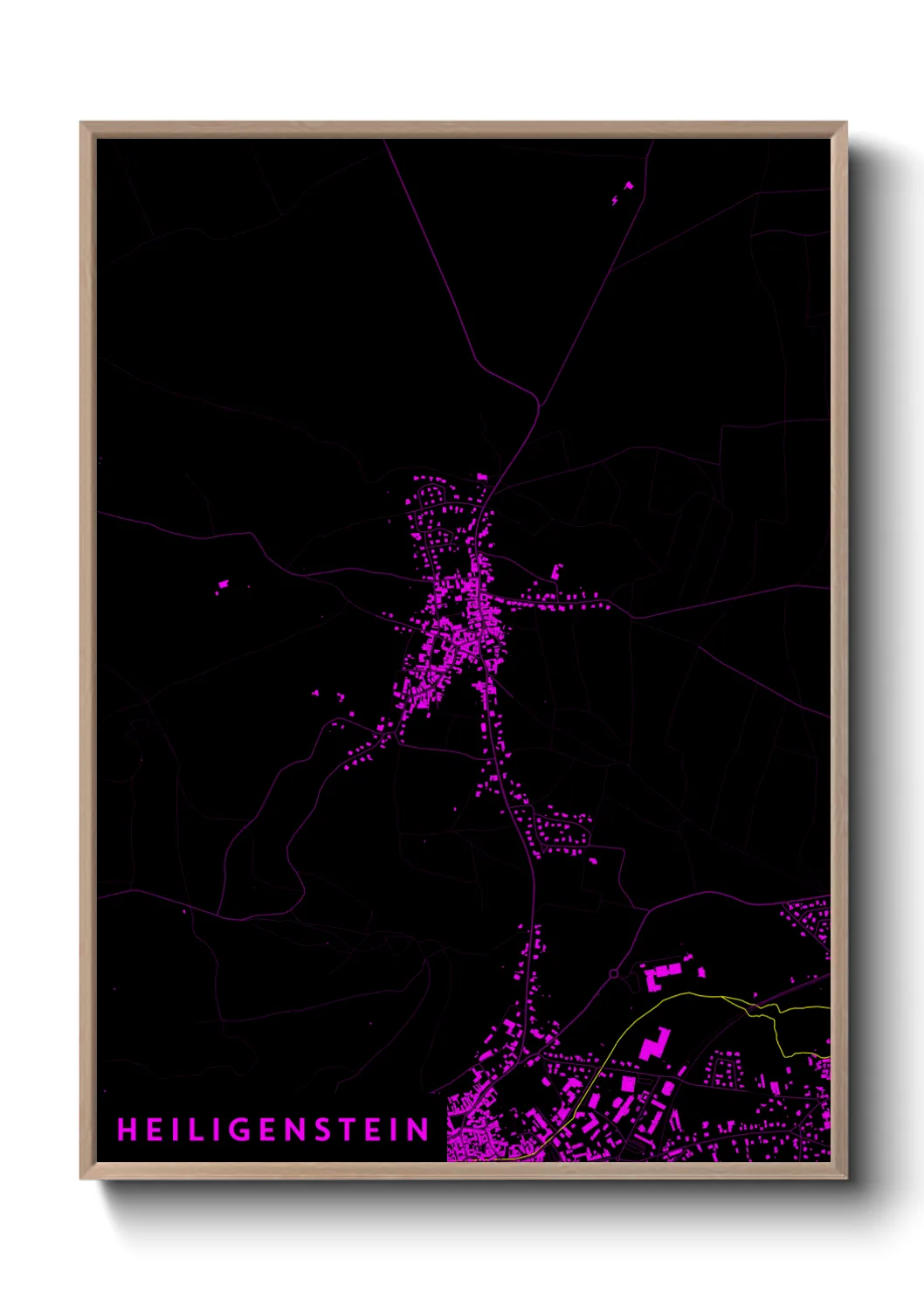 Une affiche de carte sur Heiligenstein