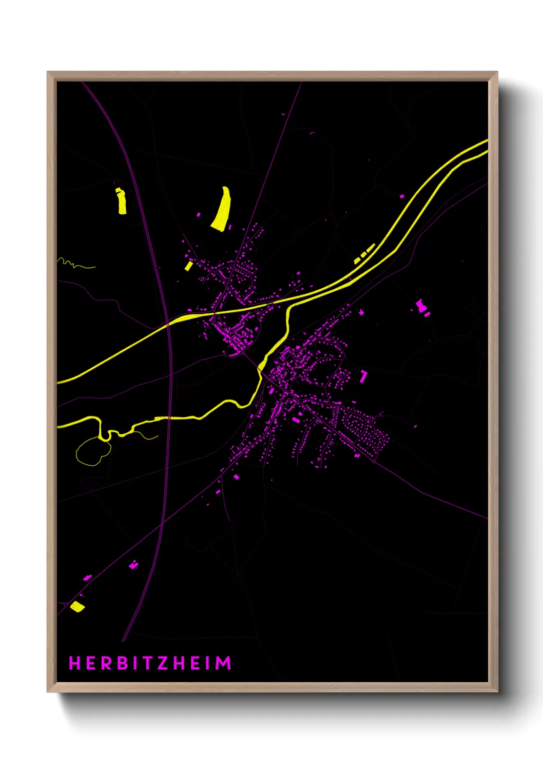 Une affiche de carte sur Herbitzheim